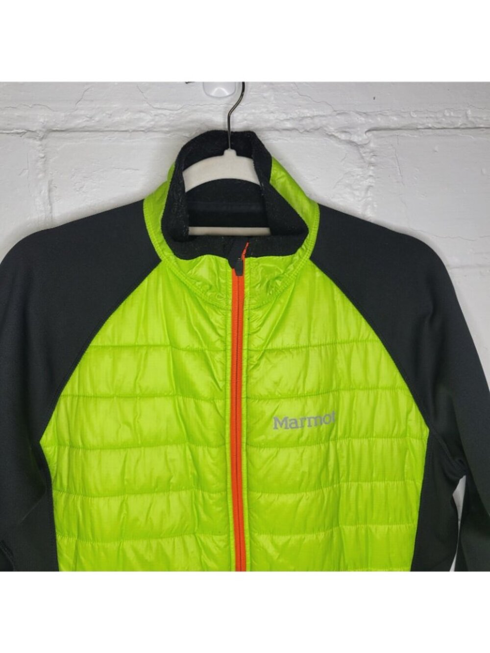 Marmot Men's Small Jacket Coat Black Green Full Zip Polartec - Picture 3 of 11